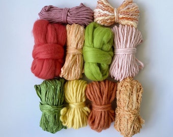 Summer Fruits Fibre Pack - Weaving Yarn and Roving Kit