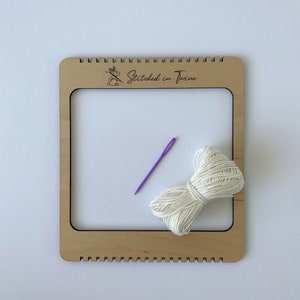 Weaving Frame Loom - Small Travel size wooden loom for woven wall hangings