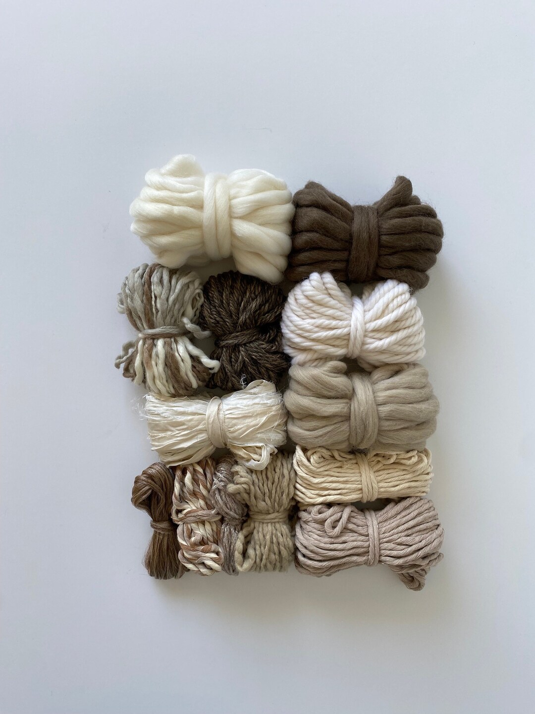 Cosy Comforts Fibre Pack Weaving Bulky Yarn and Roving Kit Etsy