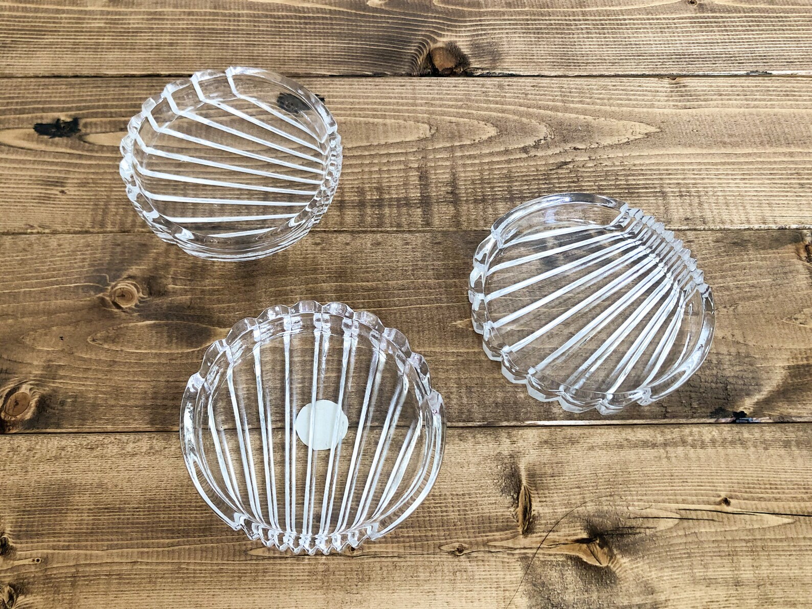 Crystal Coasters / Set of 3 Coasters / Clear Coasters / Shell Etsy