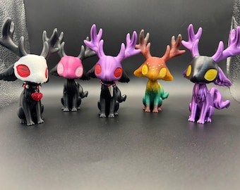 Cryptid Wendigo Pet | Leylina Figurines | Handpainted Adopt Figure