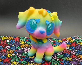 Rainbow Glow In The Dark Lab Dog Figure Adopt