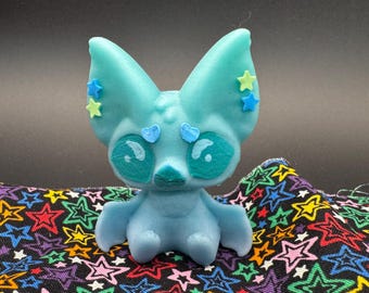Blue and Green Glow In The Dark Vamprie Bat Figure Adopt