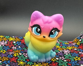 Rainbow Glow In The Dark Persian Cat Figure Adopt
