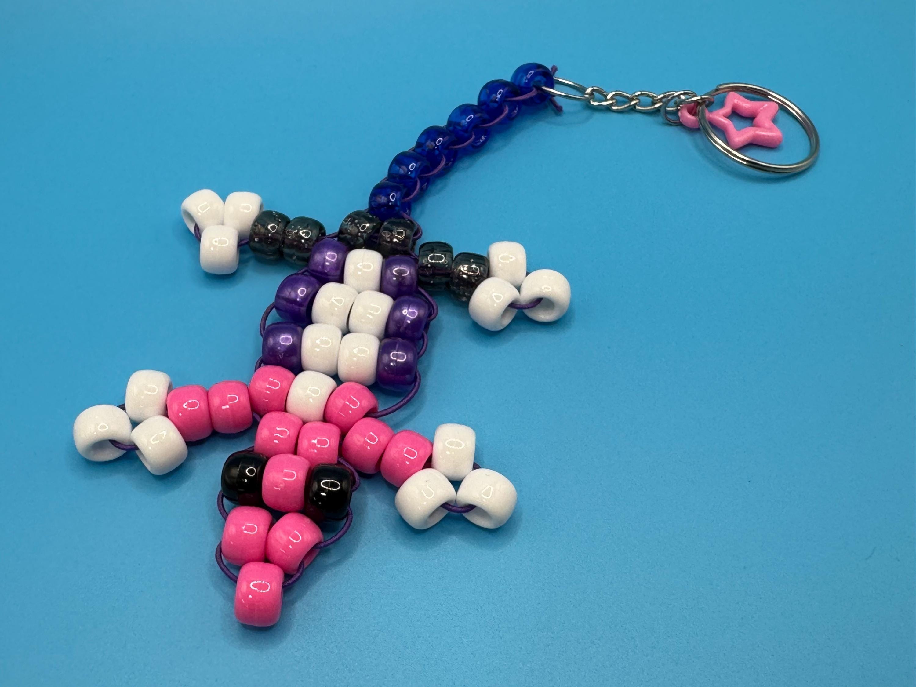 Kidcore Keychains Pride Lizard Kandi Keychain | Customizable | Kidcore | Rainbow | Kandi ...
