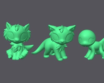 Prehistoric Animals Figure Bases | DIY Paintable | Leylina Figurines