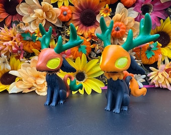 Spooky Halloween Jack O Lantern Wendigo Cryptid Figure Adopt
