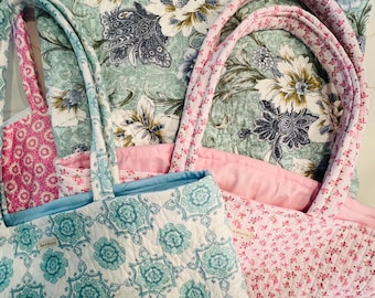 Quilted Weekend Tote, Beach Bag, Market Tote