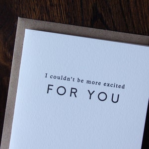 Carte typographique - Je ne pourrais pas être plus excité pour vous