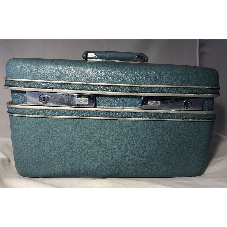 Sears COURIER by Samsonite Travel Train Case MAKEUP CASE Blue | Etsy México