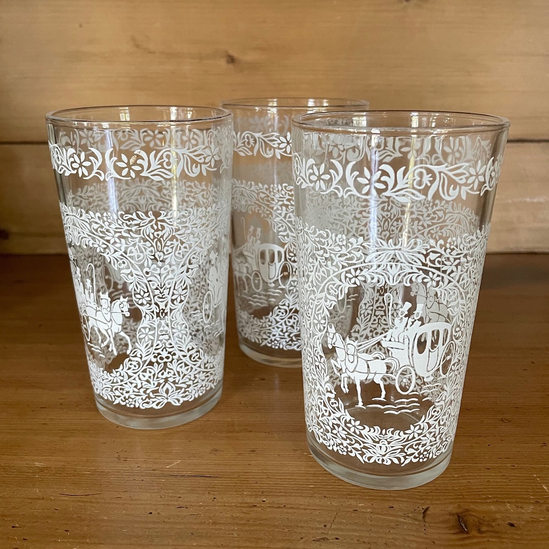 Hazel Atlas Monticello Horse and Carriage Tumblers Set of 3 Etsy