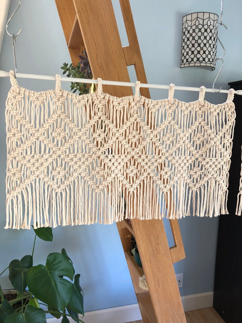 Makramee Valance Vorhang für Fenster oder Tür Boho