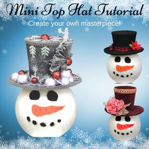 Mini Top Hat, Top Hat, Mini Top Hat Tutorial, How to Make a Mini Top Hat, Mini Top Hat DIY, Top Hat DIY, No Sew Design, Top Hat Decor
