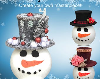 Mini Top Hat, Top Hat, Mini Top Hat Tutorial, How to Make a Mini Top Hat, Mini Top Hat DIY, Top Hat DIY, No Sew Design, Top Hat Decor