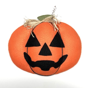 Pumpkin Wreath Attachment, Gentleman Jack o&#39; Lantern, Spooky Halloween Decor, Wreath Embellishment, Halloween Decoration,