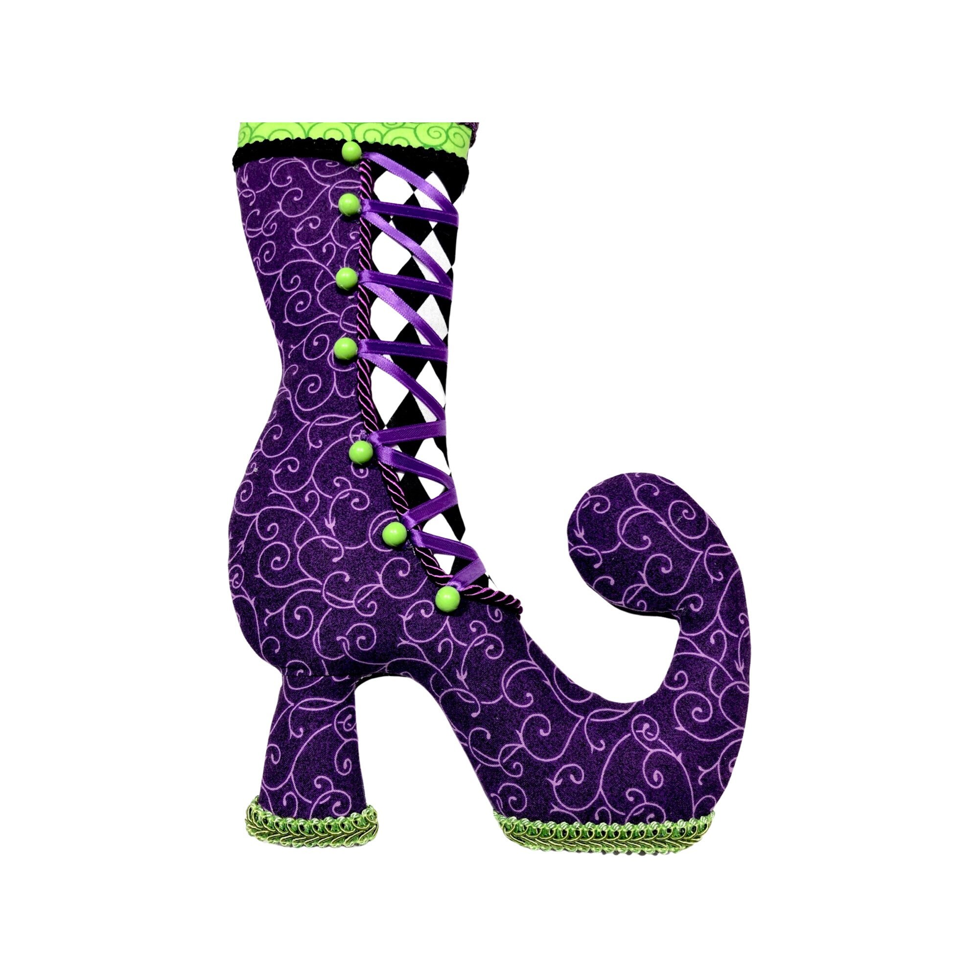 15 Witch's Boot Wreath Attachment, Halloween Decor, Wreath