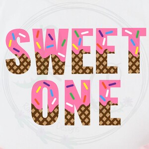 Sweet One SVG, eerste verjaardag SVG, verjaardag meisje SVG, ijs partij, ijs verjaardag