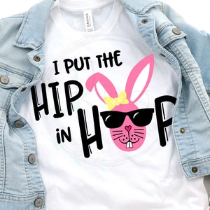 Easter Bunny SVG, Bunny Face svg, Hip Hop svg, Girl Easter shirt design, Cute Bunny svg, Easter Bunny Girl svg
