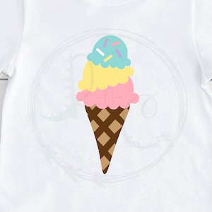 Pastell Eistüte SVG, Eis am Stiel, Eis am 1. Geburtstag, 2. Geburtstag, 3. Geburtstag, 4. Geburtstag, Eis Geburtstag svg