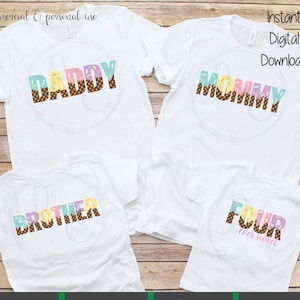 Paquete SVG de cuatro familias siempre dulces, cuarto cumpleaños svg, cumpleaños de helado svg, fiesta de helado svg, cumpleaños pastel svg, cumpleañera svg