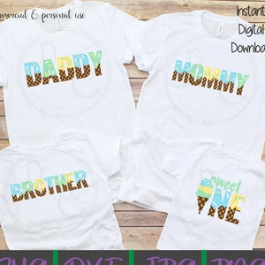 Sweet One SVG, 1st Birthday svg, Mommy svg, Daddy svg, Brother svg, Ice Cream Birthday svg, Ice Cream Party, Pastel Birthday svg, Birthday