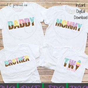 Two Sweet SVG, 2nd Birthday svg, Mommy svg, Daddy svg, Brother svg, Ice Cream Birthday svg, Ice Cream Party, Birthday Girl Shirt svg