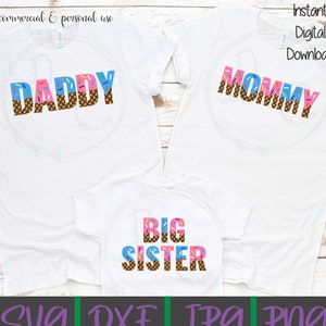 Mommy, Daddy, and Big Sister Ice Cream SVG, What&#39;s the Scoop svg, Ice Cream Baby svg, Gender Reveal svg, Ice Cream Gender Reveal svg