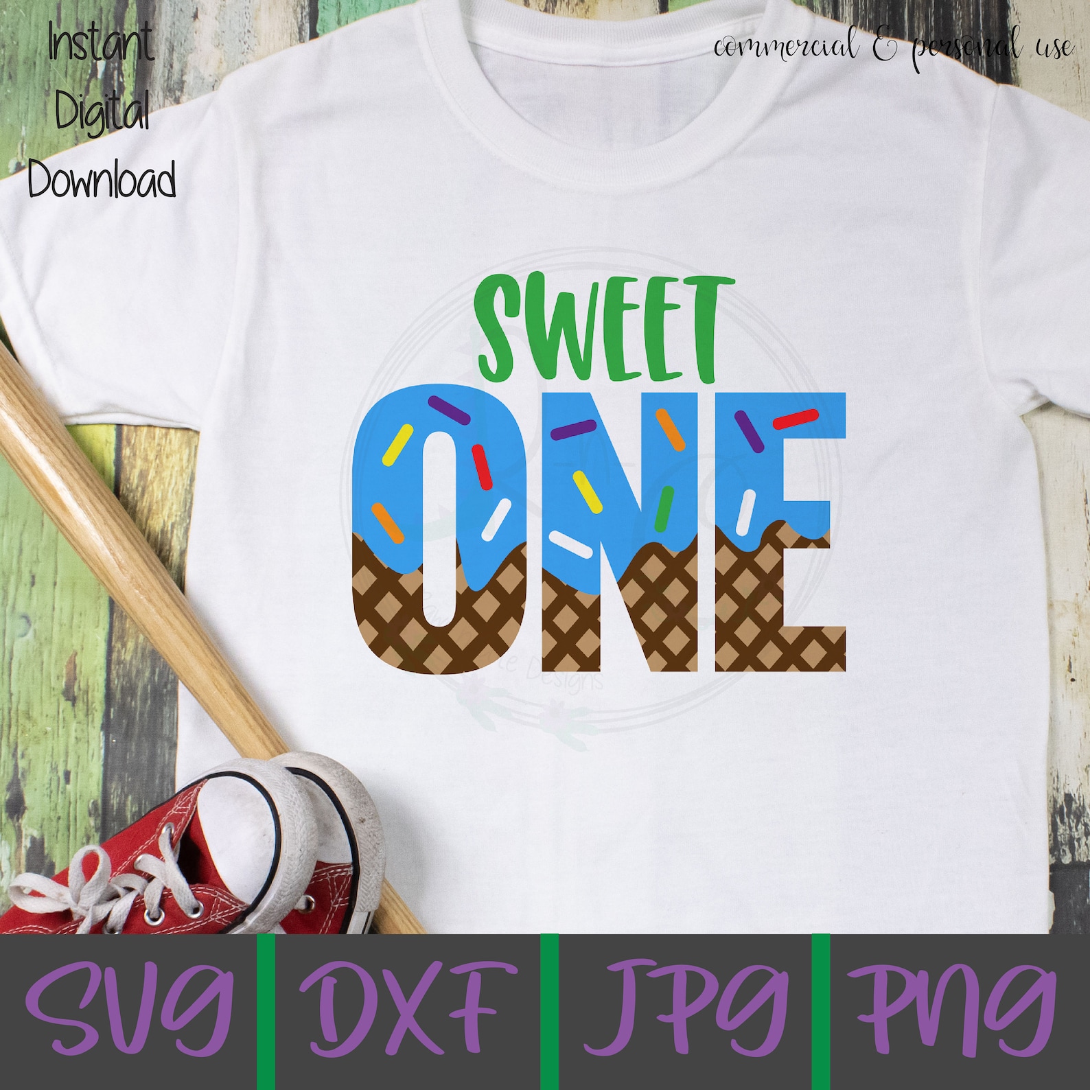 Download Sweet One SVG First Birthday svg Ice Cream Birthday svg | Etsy
