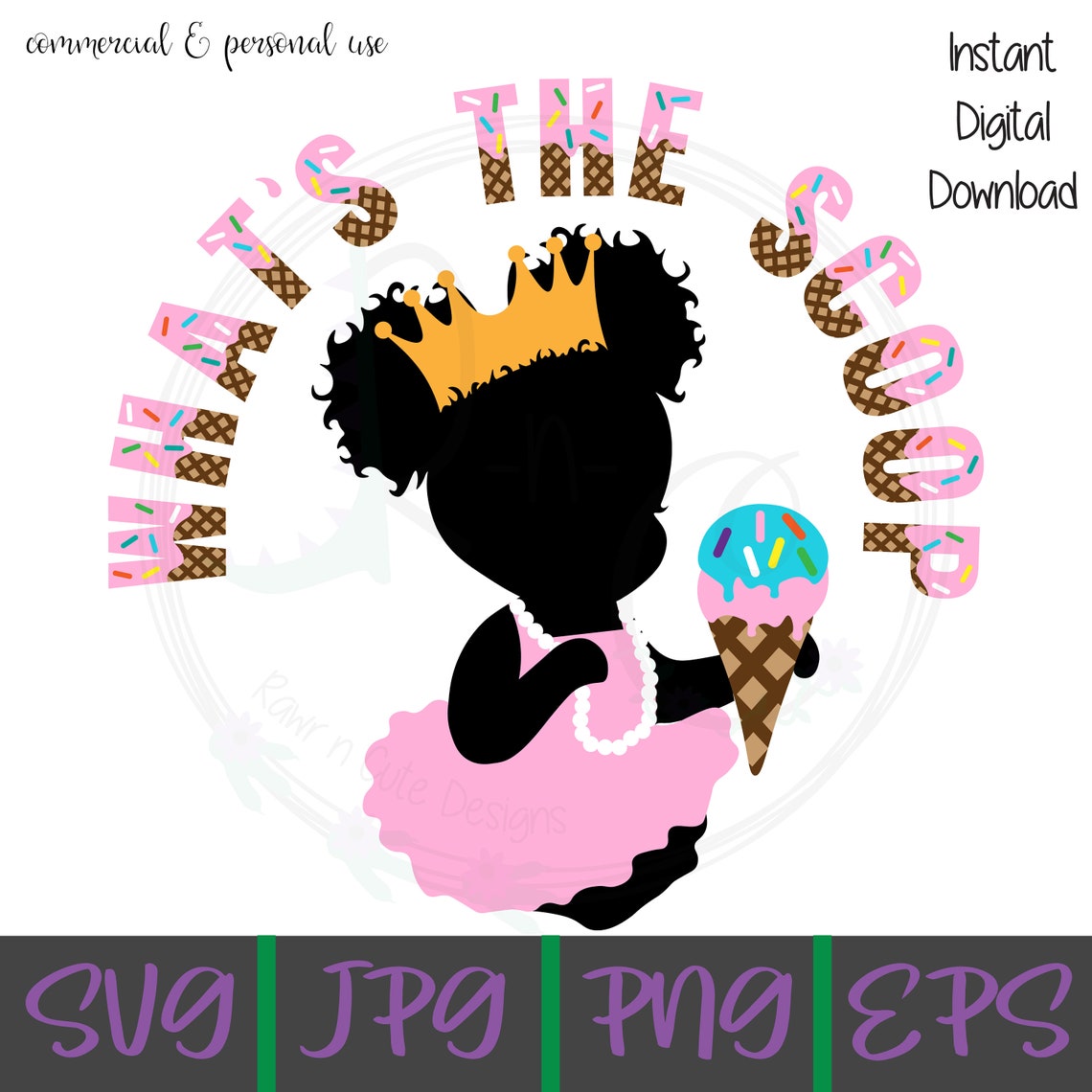 Whats the Scoop SVG Gender Reveal svg Team Princess svg | Etsy
