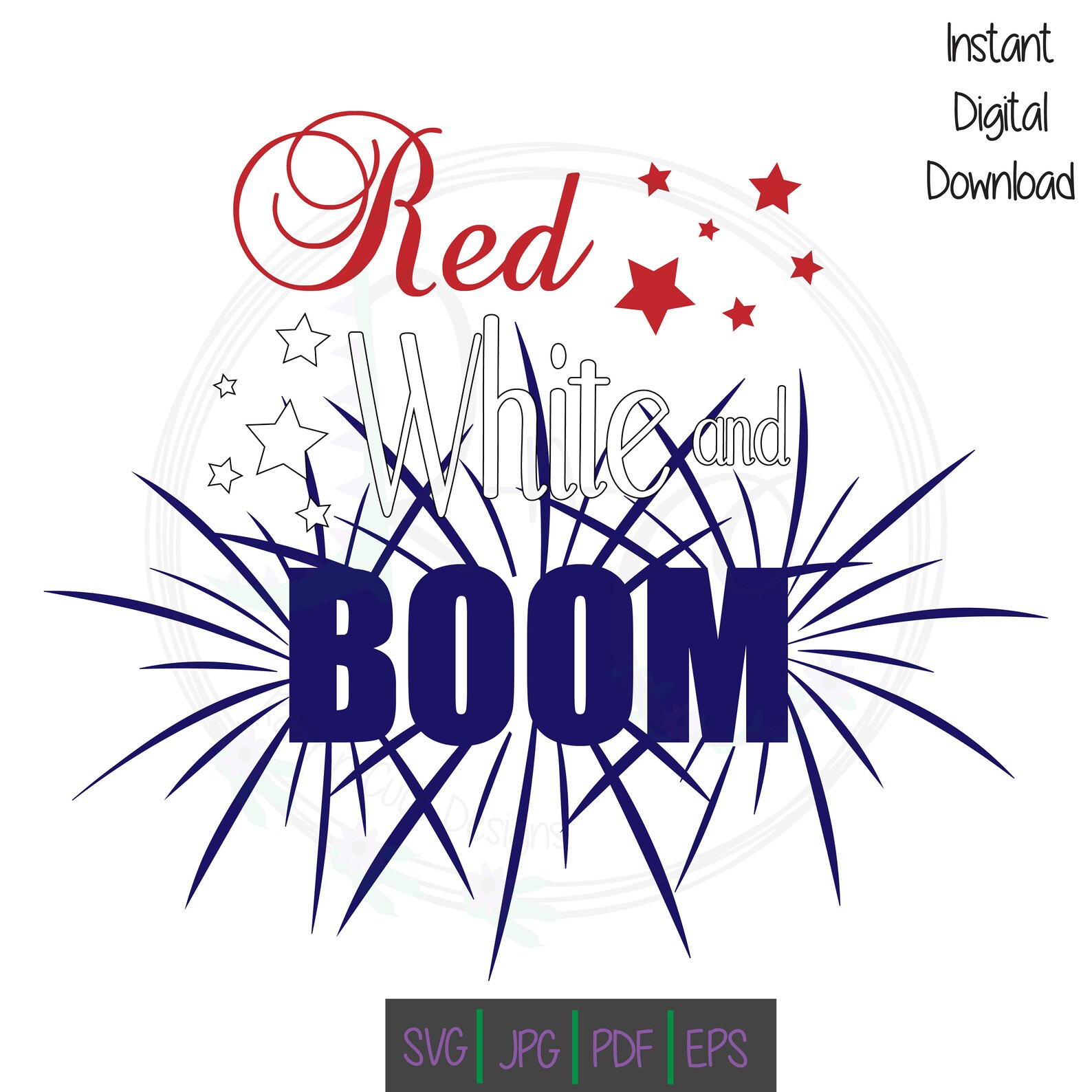 Red White and Boom SVG 4th of July Svg Merica Svg - Etsy