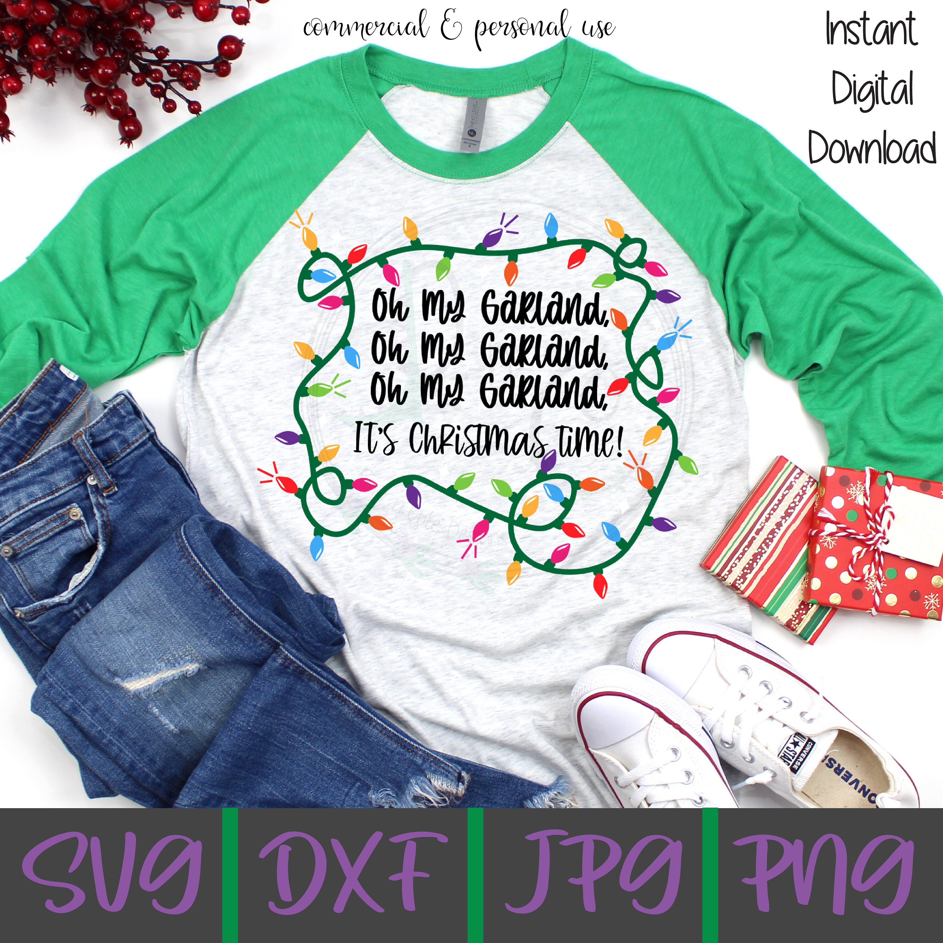 Oh My Garland SVG Christmas Lights Svg Christmas Cut File Etsy