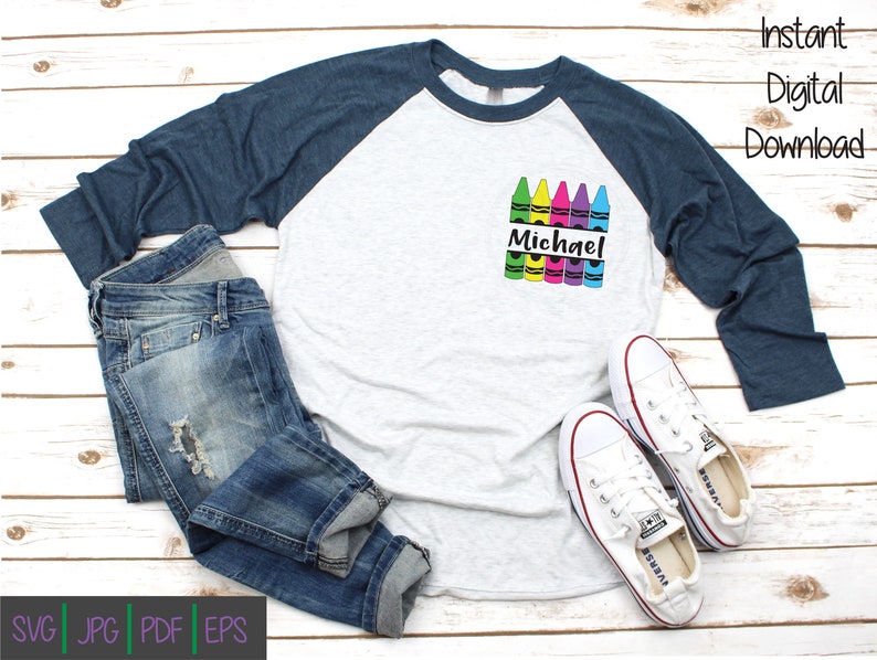 Download Crayon Name SVG Teacher gift svg Preschool Teacher svg | Etsy