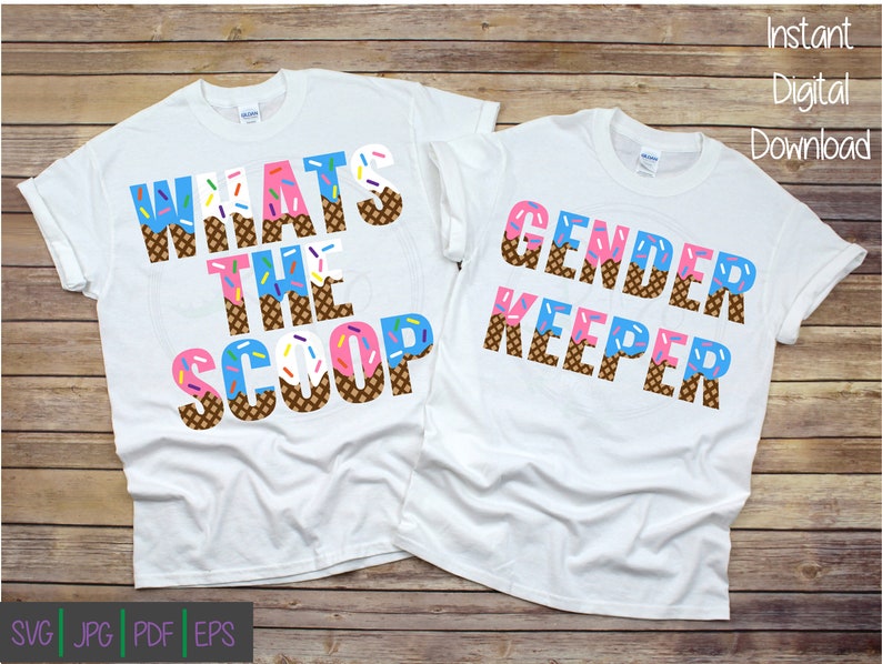 Download Ice Cream Gender Reveal SVG Whats the Scoop svg Gender | Etsy