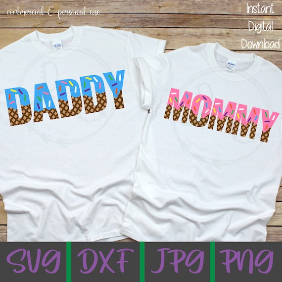 Mommy and Daddy Ice Cream SVG, What's the Scoop svg, Ice Cream Baby svg