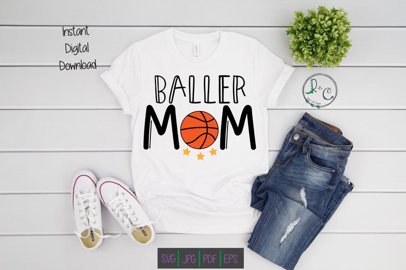 Download Baller Mom SVG Basketball Shirt Design Basketball Cheer | Etsy