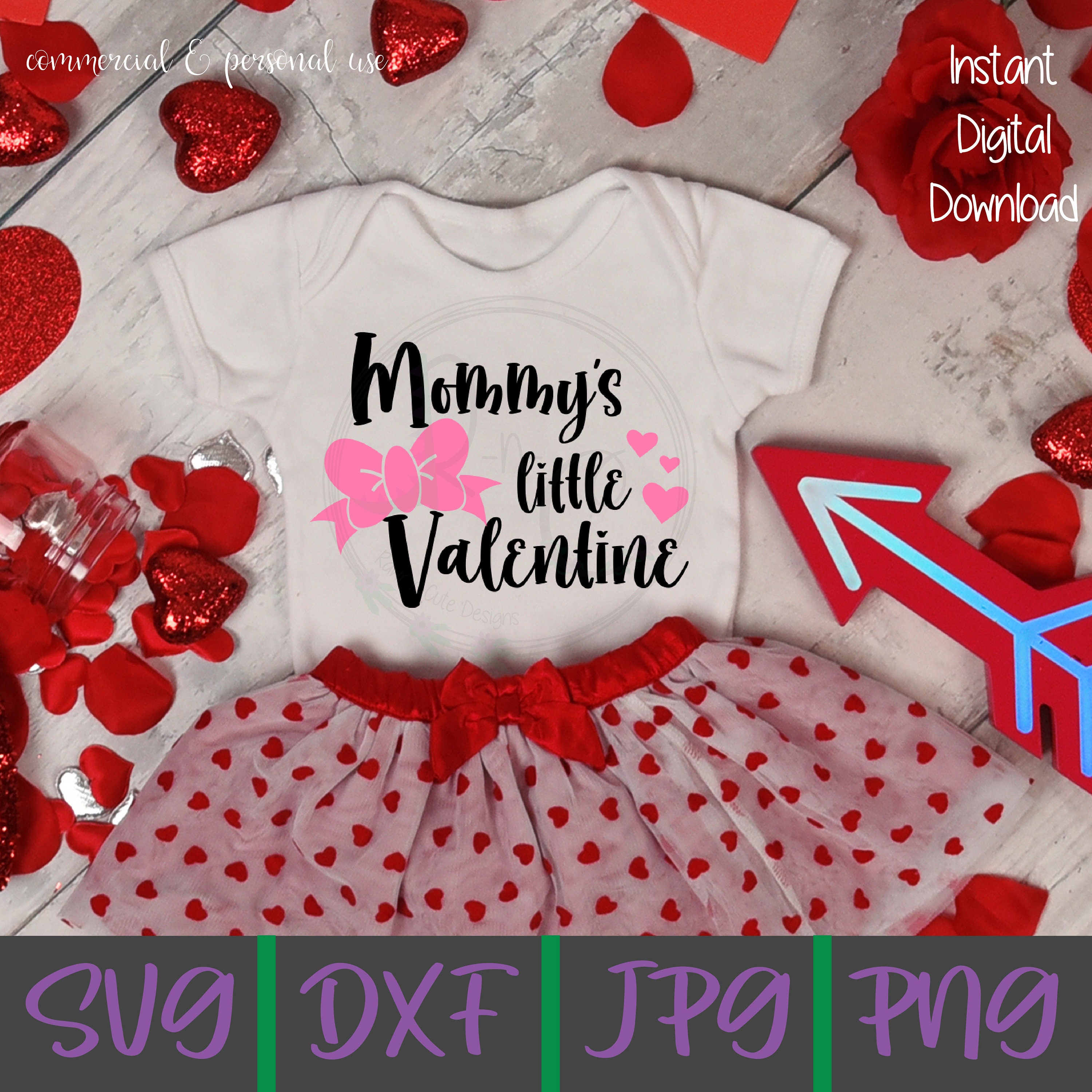 Mommy's little Valentine SVG Valentines Day svg | Etsy