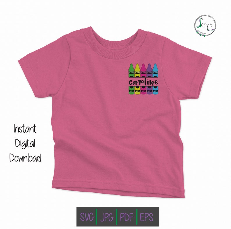 Download Crayon Name SVG Teacher gift svg Preschool Teacher svg | Etsy