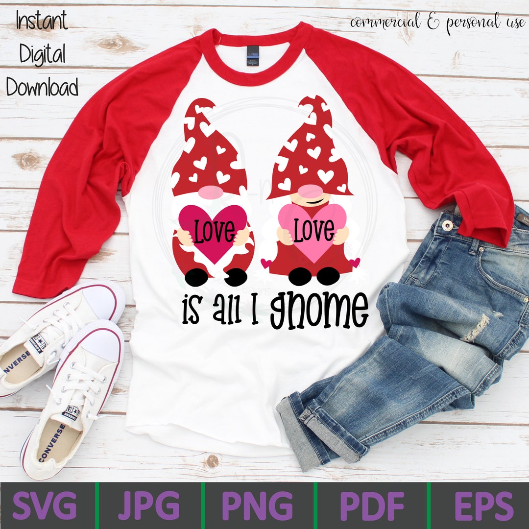 Valentine Gnomes SVG Gnome Love Svg Valentines Day Svg - Etsy