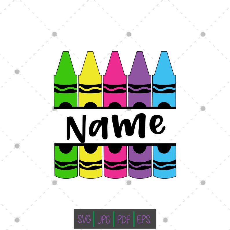 Download Crayon Name SVG Teacher gift svg Preschool Teacher svg | Etsy