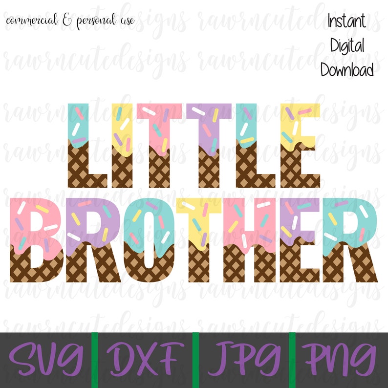 Little Brother SVG Pastel Little Brother Svg Ice Cream Etsy