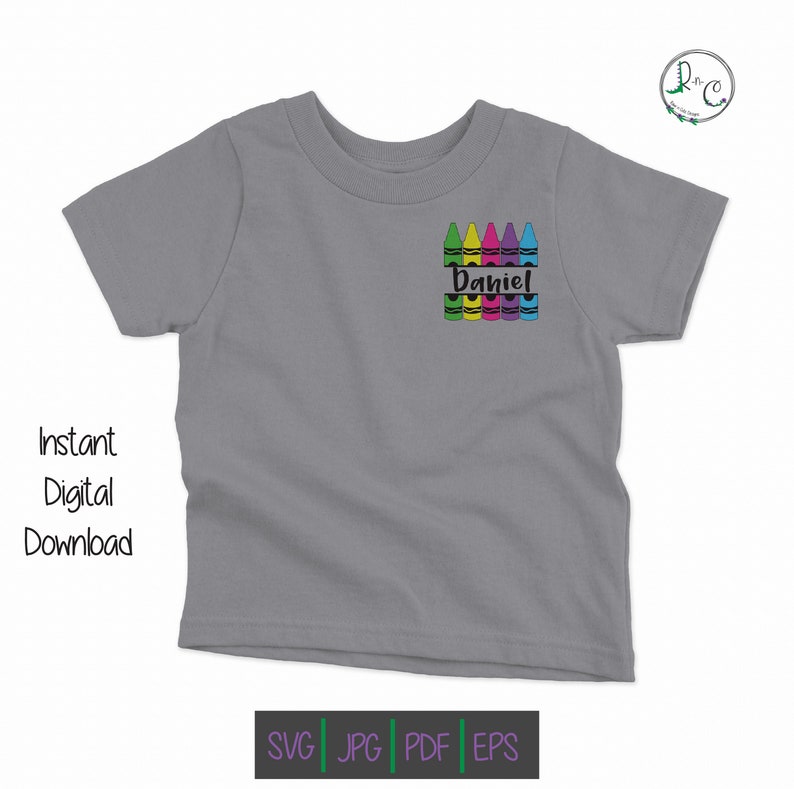 Download Crayon Name SVG Teacher gift svg Preschool Teacher svg | Etsy