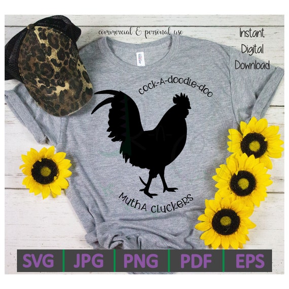 Cock-a-doodle-doo SVG Rooster Cut File Farm Animal Design - Etsy