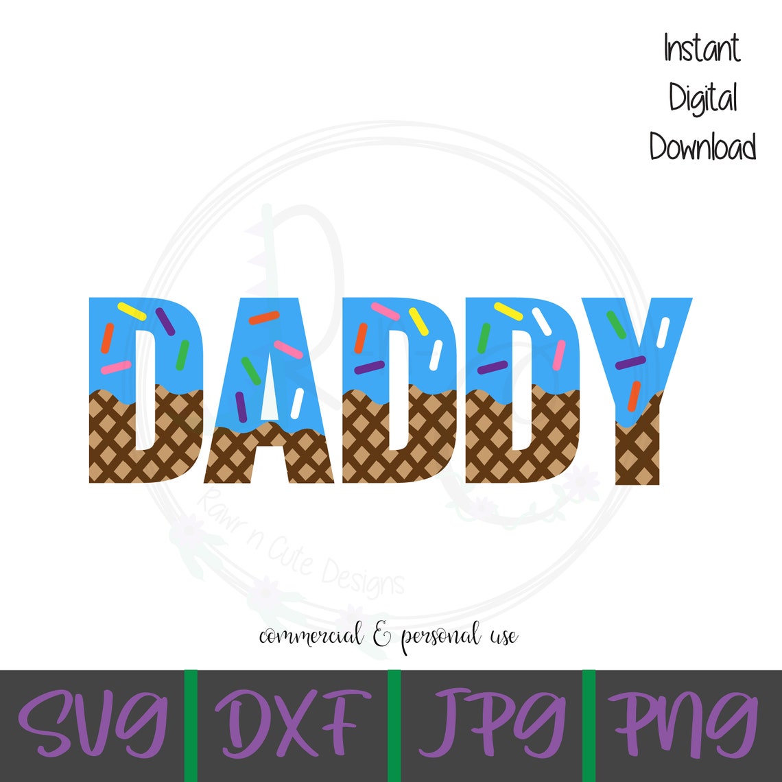 Daddy Ice Cream SVG What's the Scoop Svg Ice Cream Baby Etsy