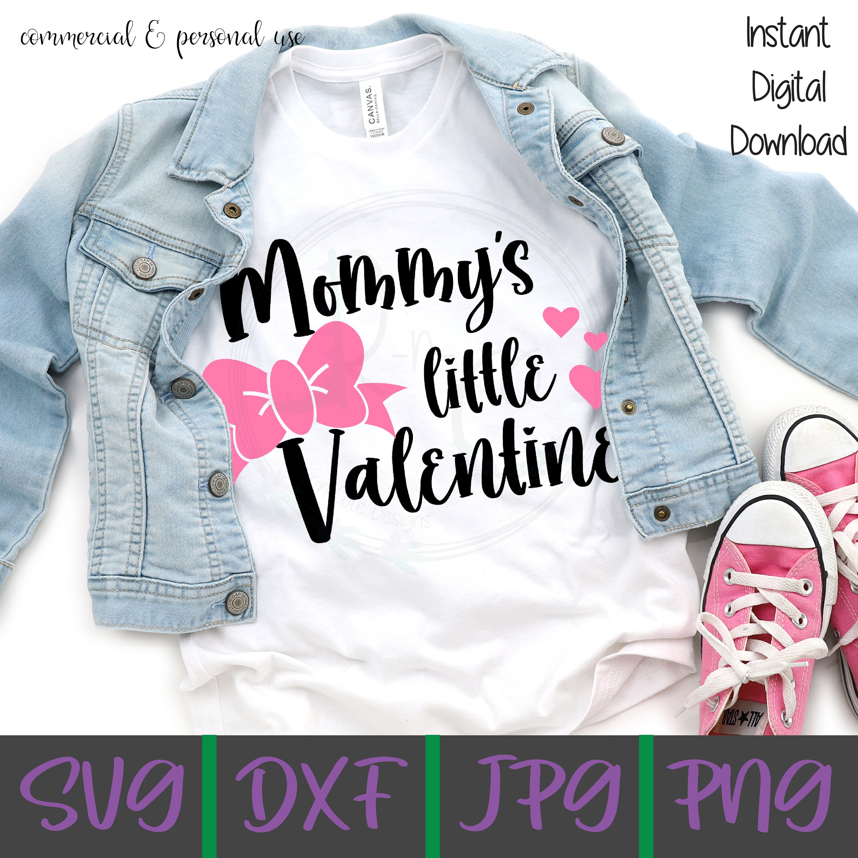 Mommy's little Valentine SVG Valentines Day svg | Etsy