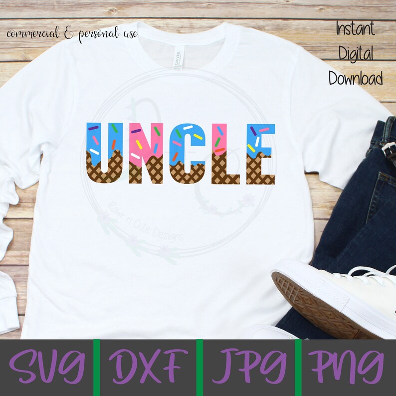 Uncle Ice Cream Svg Uncle Svg Ice Cream Birthday Svg Ice Etsy