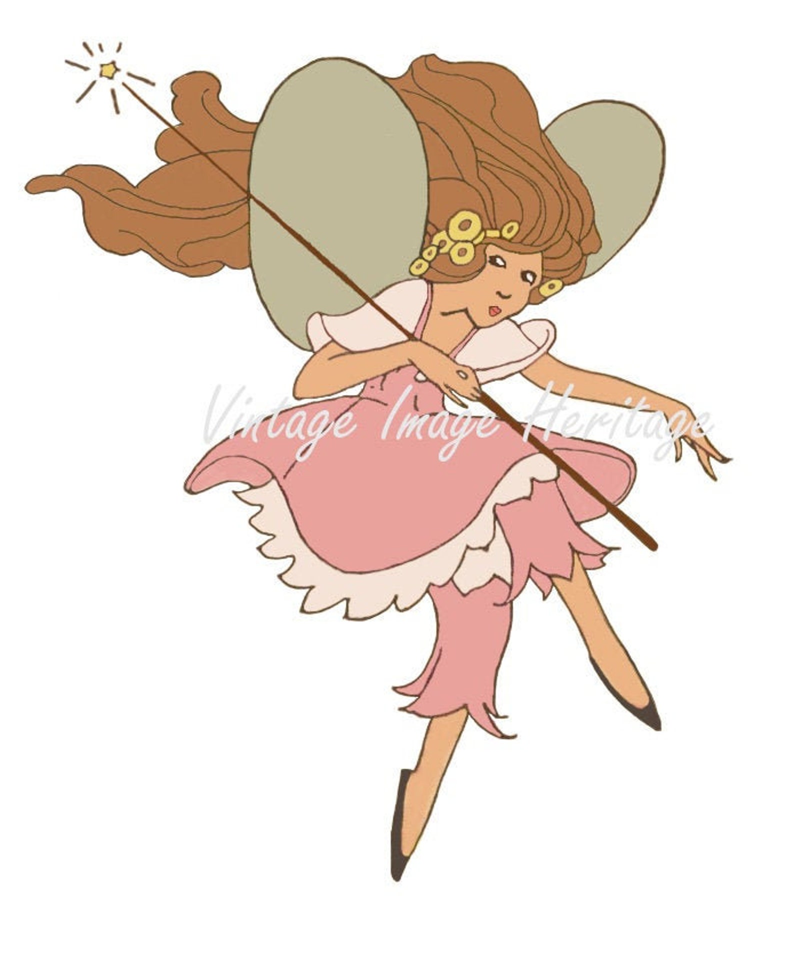 Brownie Elf Fairy 1923 Vintage Illustration Digital Etsy