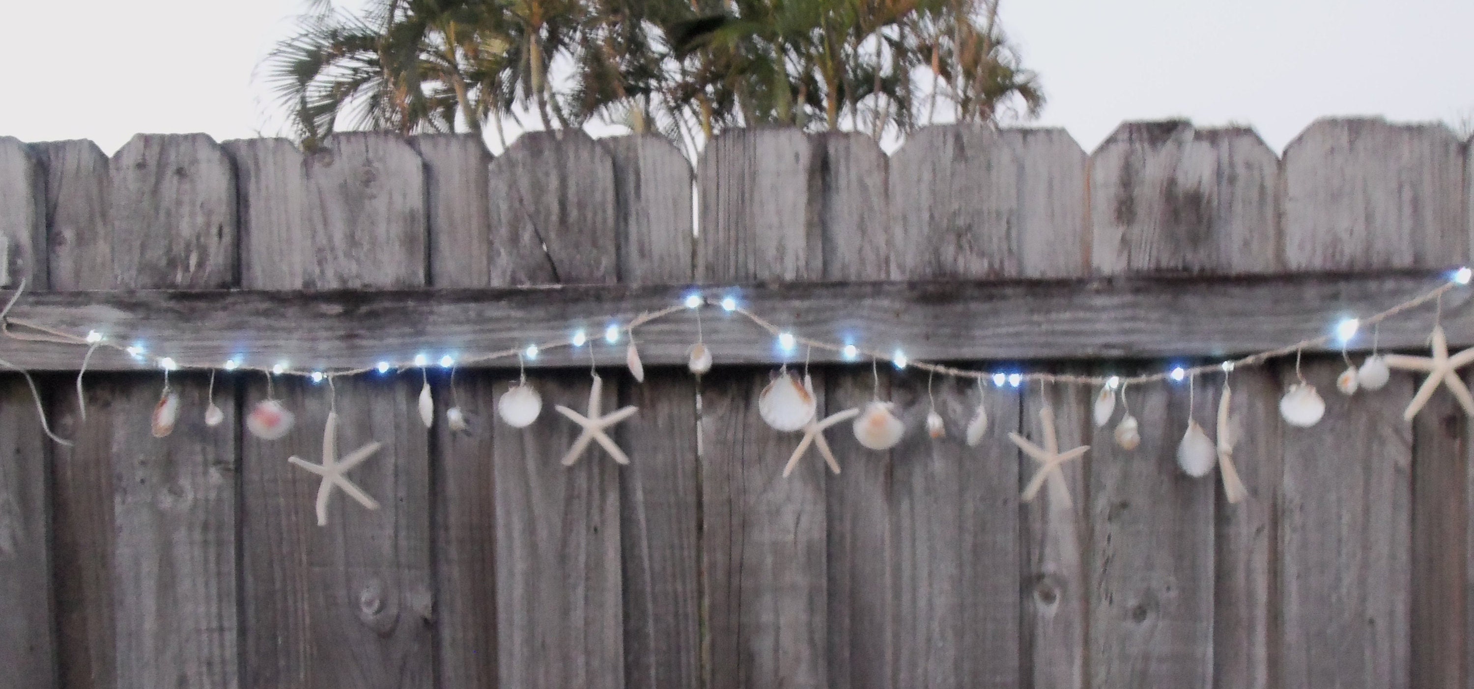 Remote Control Starfish Shell Garland Lighted Seashell Etsy