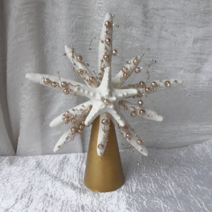 Starfish Tree Topper, Gold Tree Topper, Coastal, Nautical, Beach, Christmas Tree Topper, Nautical Decor, Table Decoration, Tree Topper