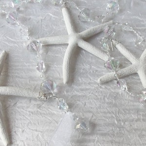 Starfish Beaded Garland, Iridescent Garland, Starfish Garland,  Nautical Decor, Beach Wedding ,Beach Decor, Coastal Decor, Beaded Garland
