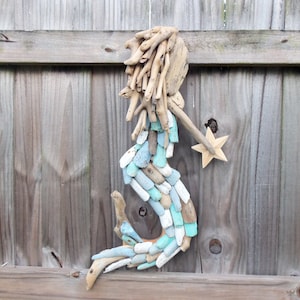 Driftwood Mermaid, Mermaid,  Beach Decor, Wall Decor, Nautical Decor, Beach Decor, Coastal, Starfish,  Mermaid, Large Mermaid, Driftwood